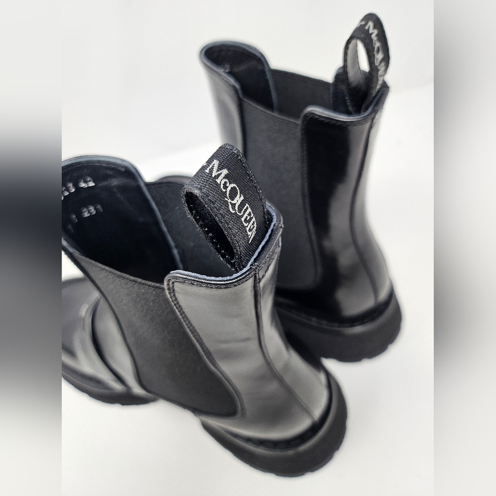 Alexander McQueen Black Leather Boots - Picture 8 of 16